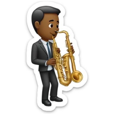 Un hombre tocando el oboe sticker