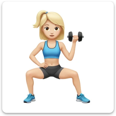 cute blondie doing workout sticker