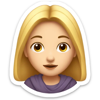 Meditation european girl sticker