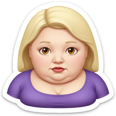 Obese woman sticker