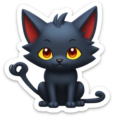 Litten-Zorua-Quilava-Bat-Cat full body sticker