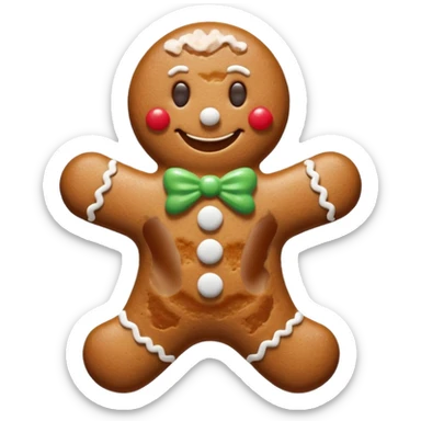 gingerbread man sticker