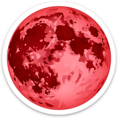 Red moon emoji sticker