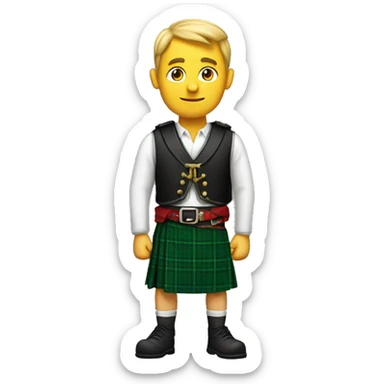 man in kilt sticker