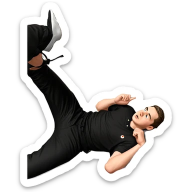 relaxed boy in stylish outfit sticker