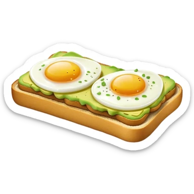avocado toast and eggs  sticker