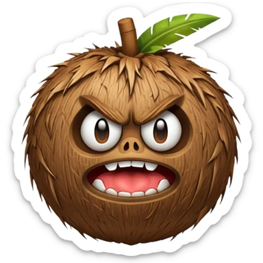 kakamora angry coconut Disney  sticker