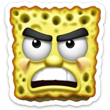 angry spongebob sticker