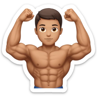 muscular boy with veiny hands arms and biceps sticker