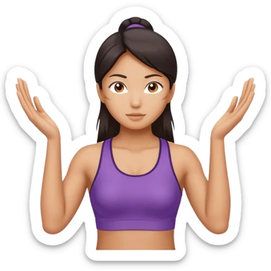 Asian Women Draw X-Shapes With Both Arms sticker