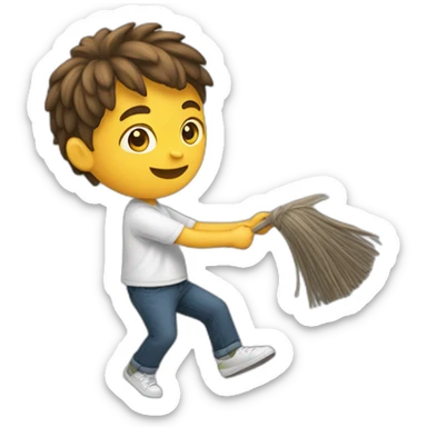 Un garçon qui saute la haie sticker