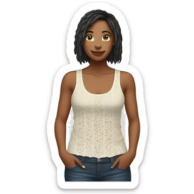 lacey tank top sticker