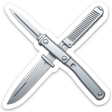 Navaja mariposa tipo peine sticker