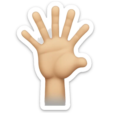 Emoji with hands in front of face - fingers locked together sticker