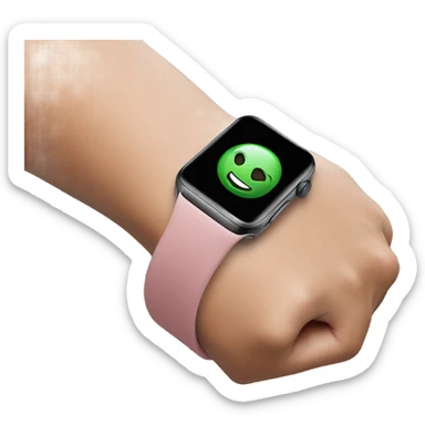 apple watch on the hand sticker