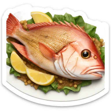 grilled red snapper with brown butter sauce sticker