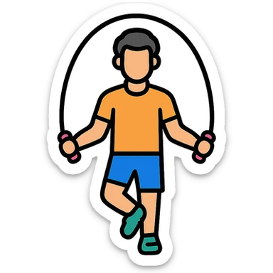 sportsman doing cardio exercises sticker