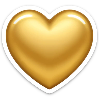 coração dourado sticker