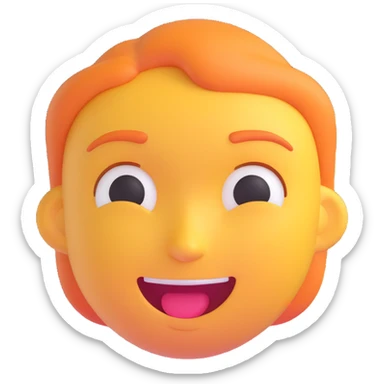 portrait inspired by the person in the reference image, winking expression, simple background, 3D emoji style sticker