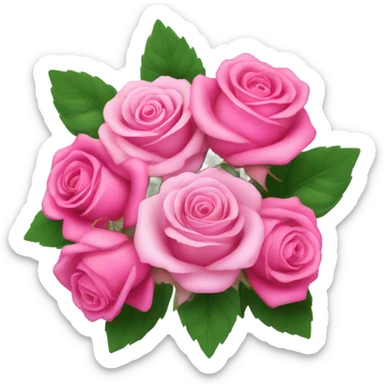 Pink roses sticker