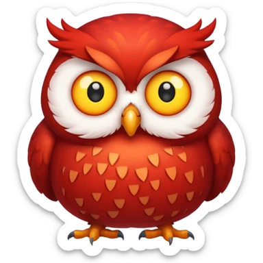 red fat owl sticker