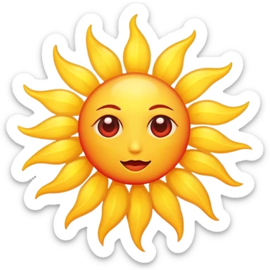 suncloseup(heart-shaped) sticker