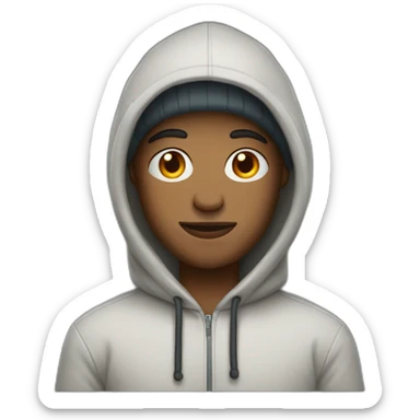 Long tall Dutch guy with short hair with hoodie and cap sticker