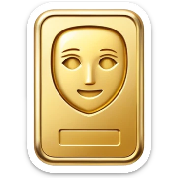 Gold rectangle award  sticker