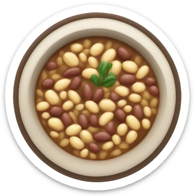 low water stew wit meat barley beans sticker