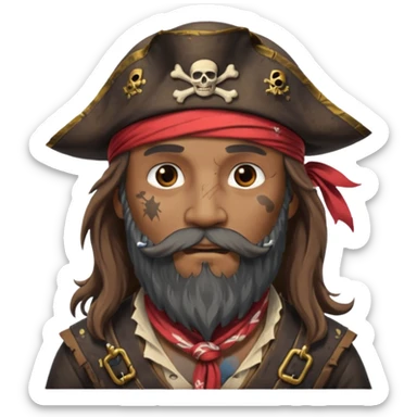 Pirate with Long Beard sticker