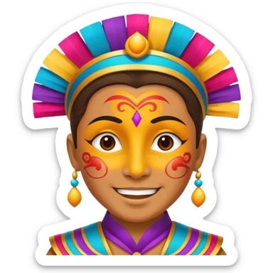 Uma pessoa zen  de carnaval fantasiado sticker