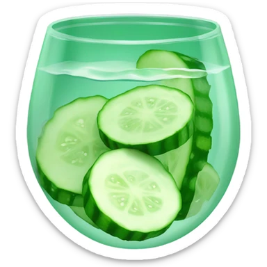 Cucombr detox Water sticker
