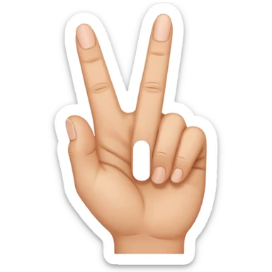 middle finger with thumb sticking out as well sticker