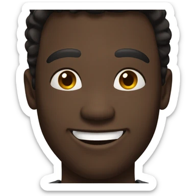 smiling dark-skinned male portrait sticker