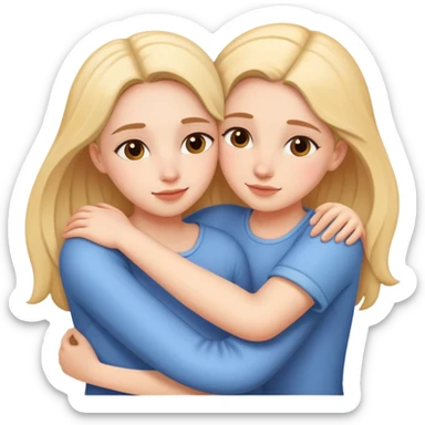 Abrazos de hermanas sticker