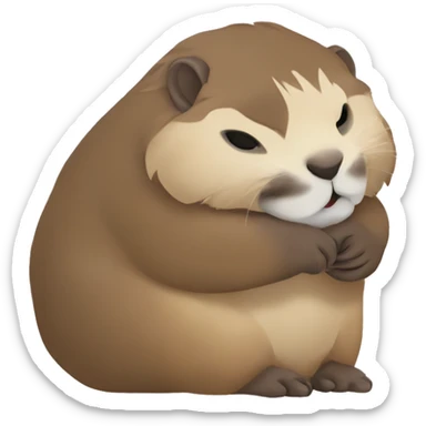 Marmotte qui dort sticker
