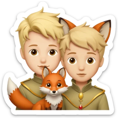 Pequeno Príncipe e a raposa sticker