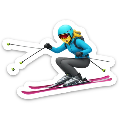skiing sticker