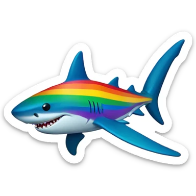 Pride shark sticker