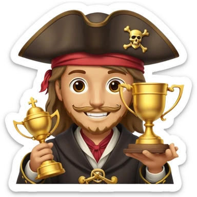 pirate wizard winning a trophy sticker