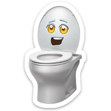 Skibidi toilet but the face is Joe biden sticker