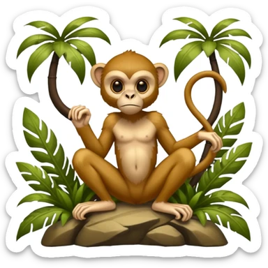 aztec spider monkey jungle animal sticker