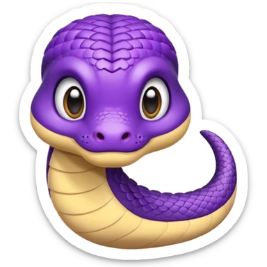  i want a animated emoji with the text "'Lil Viper sorry" for a little purple cute viper sticker