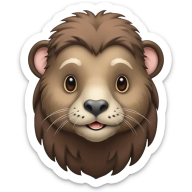 a mommoth emoji mixed with an otter emoji sticker