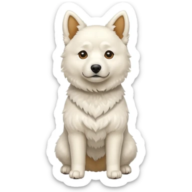 White Jindo dog sticker