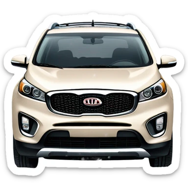 Kia Sorento beige covered in SNOW sticker
