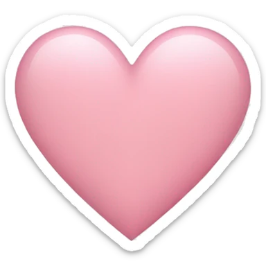 light pink heart sticker