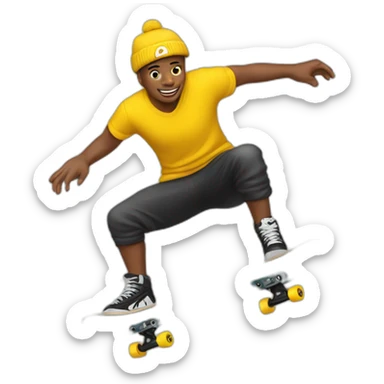 Skater sur un pied sticker