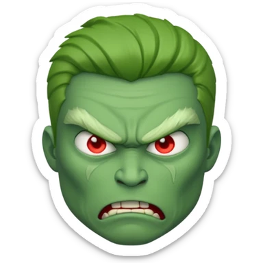 Give me a man in green who is angry sticker