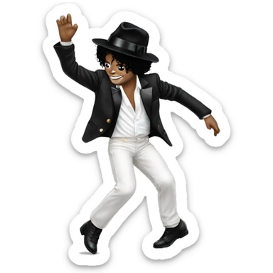 Michael Jackson doing a Moonwalk sticker
